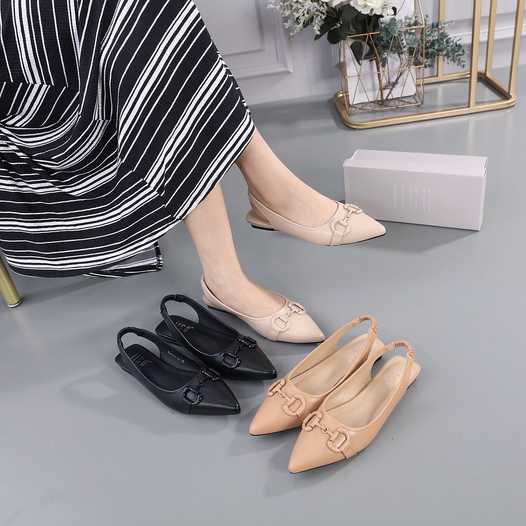 JISO RYONA SANDRA-32 Sepatu Flat Wanita Import Slingback