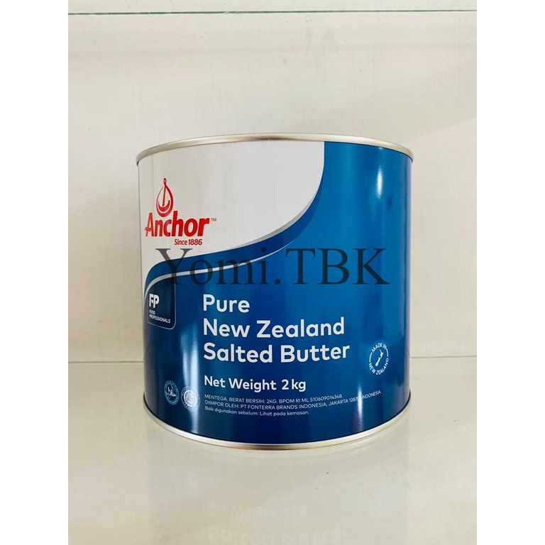 

ANCHOR Butter/Salted Butter/Mentega Asin Asli New Zealand (KHUSUS INSTANT) - 2kg