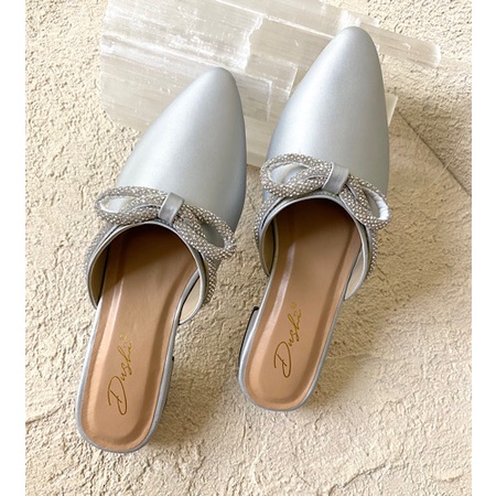 DUSHI Charlie mules - Heels wanita 3cm / hak tahu wanita