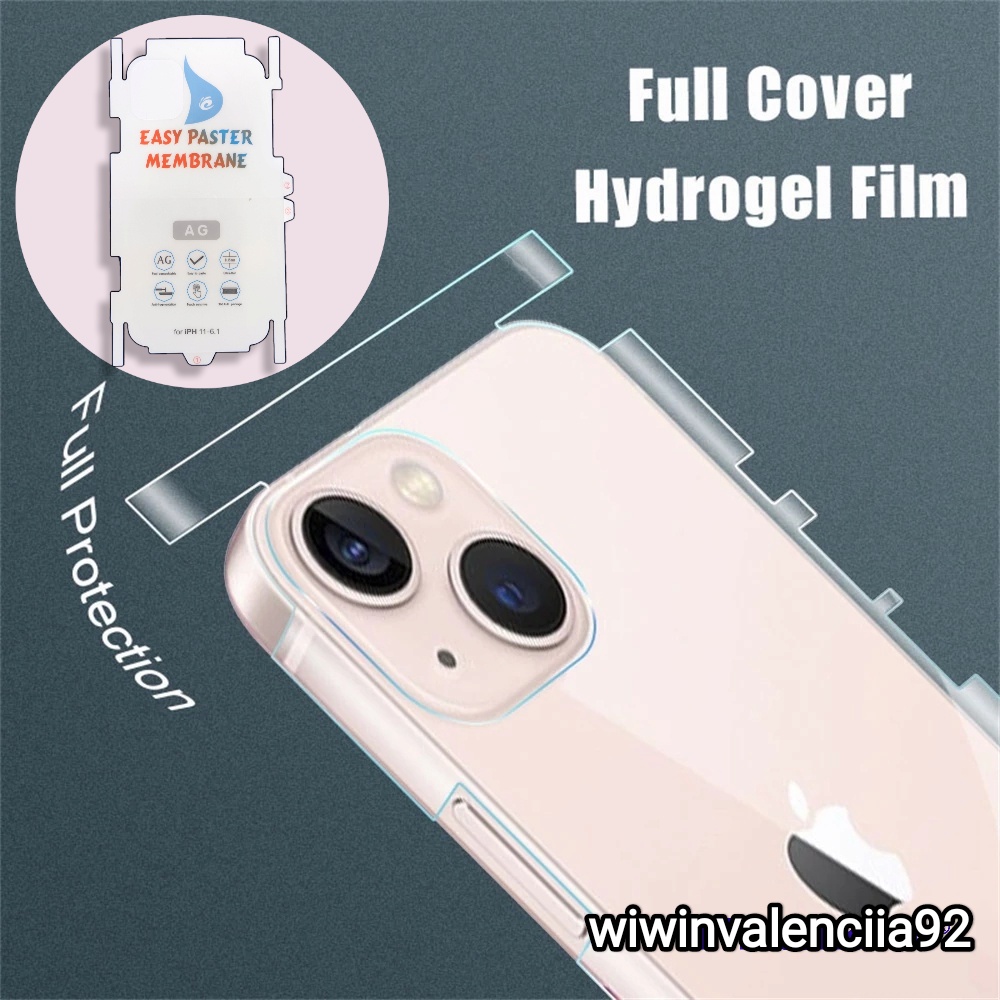 Hidrogel A-Gores Belakang Bezel Side For iPhone 14 13 12 11 14 Plus 12 Pro 13 Pro 12 Pro max 11 Pro 12 Mini 13 X Xs Xr Xsmax 7 8 SE 2 3 Hydrogel TPU Film Back Bazel Sampai Samping Untuk Semua Atas Dan bawah kanan Kiri 13Pro 12Pro Promax 2022 2020 Anti