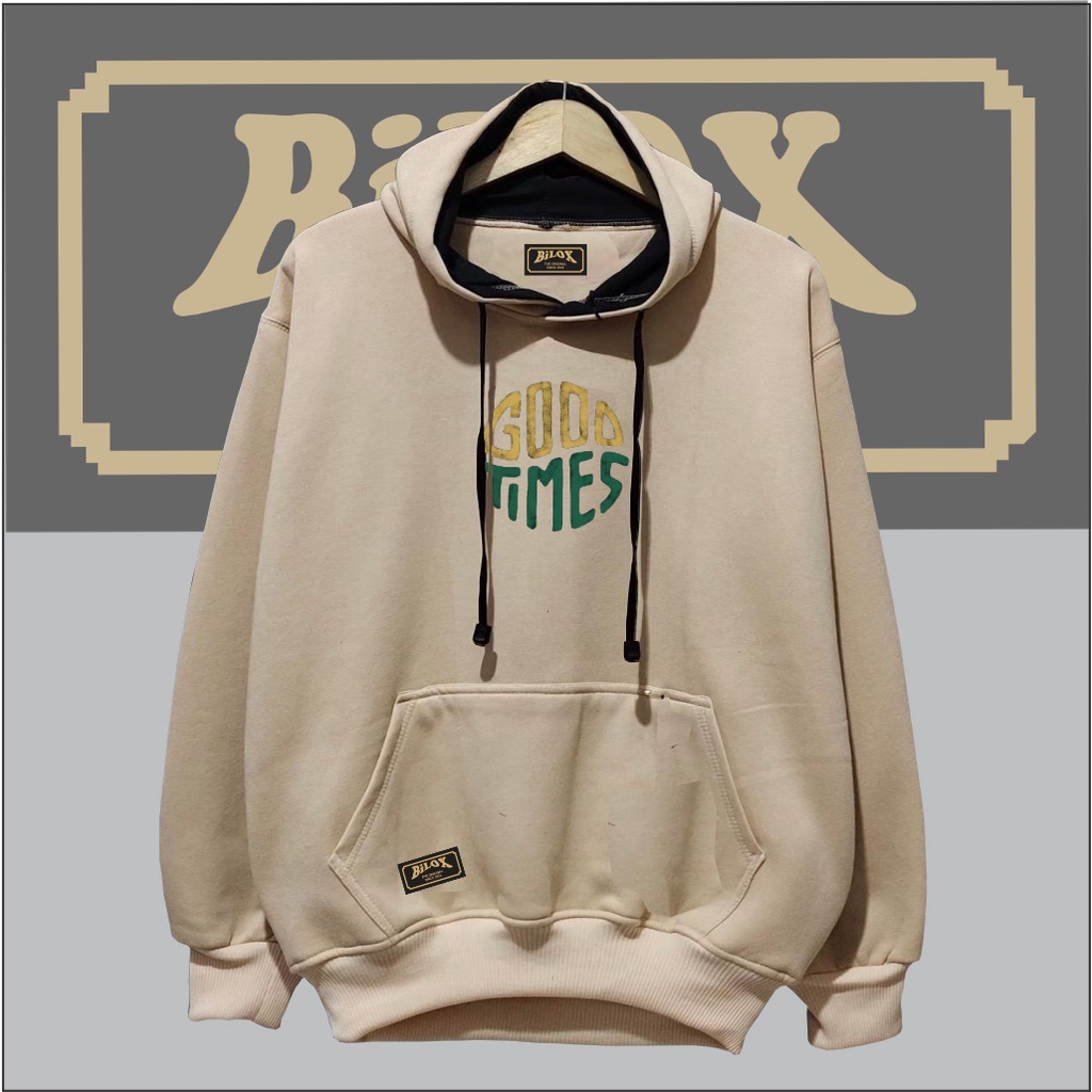 Sweater Hoodie Premium Pria Distro Sablon GOOD TIME Warna Hitam Original Tebal Size M L XL XXL Hodie Laki Hight Quality Local Brand Sweater Wanita Oversize Jumbo Murah Jaket Hoodies Cewek Korean Style Remaja Bts Hoddie Cowok Aesthetic Jumbo Termurah Cream