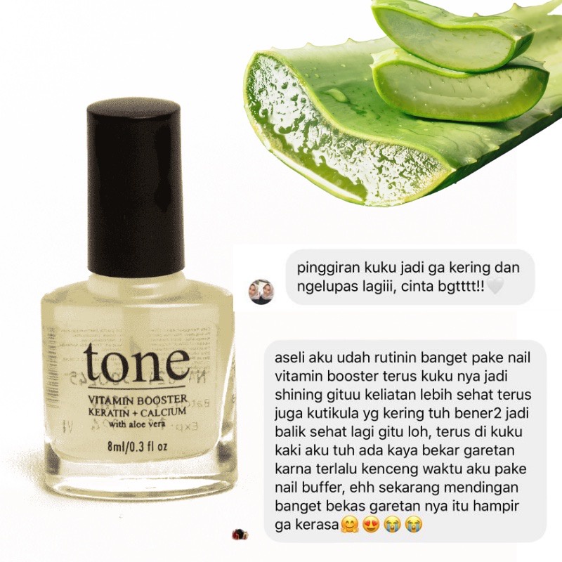 READY! TONE NAIL VITAMIN BPOM ￼Vitamin Kuku Tone | Booster Keratin+Calcium | Nail Vitamin | Cuticle Oil/Minyak Kuku