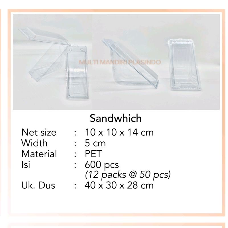 mika roti sandwich/ mika roti segitiga isi 25 set