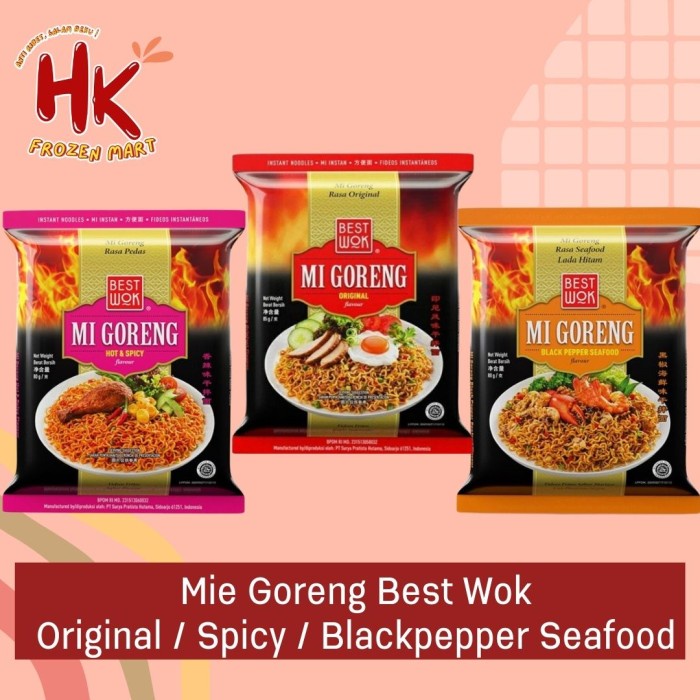 

PROMO Mie Goreng Best Wok / Ori / Hot Spicy / Blackpepper Seafood / indomie - Hot Spicy