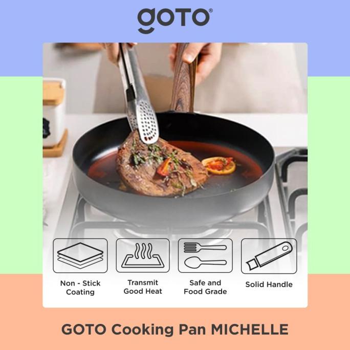 TERMURAH Goto Michelle Fry Pan Panci Wajan Marble Granit Induksi Anti Lengket /PERALATAN MASAK SET/P