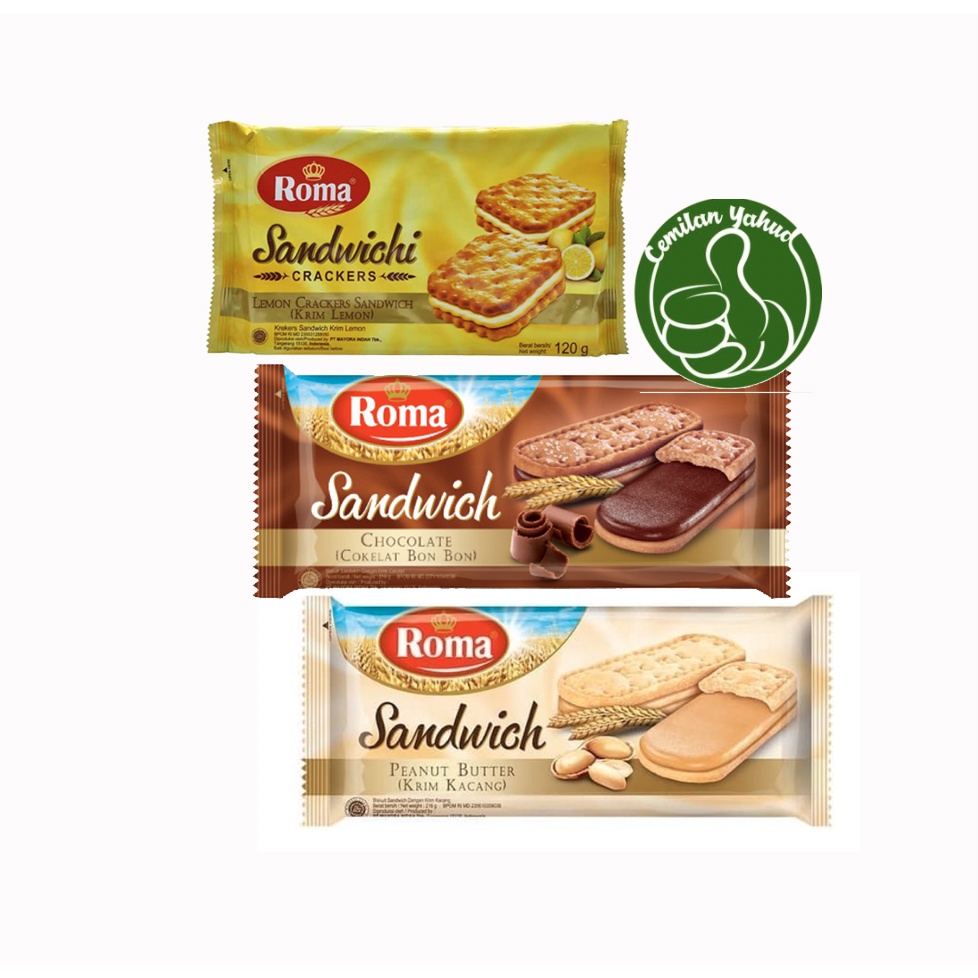 

Snack Roma Sandwichi - Chocolate 216gr / Peanut 189gr / Lemon 120gr