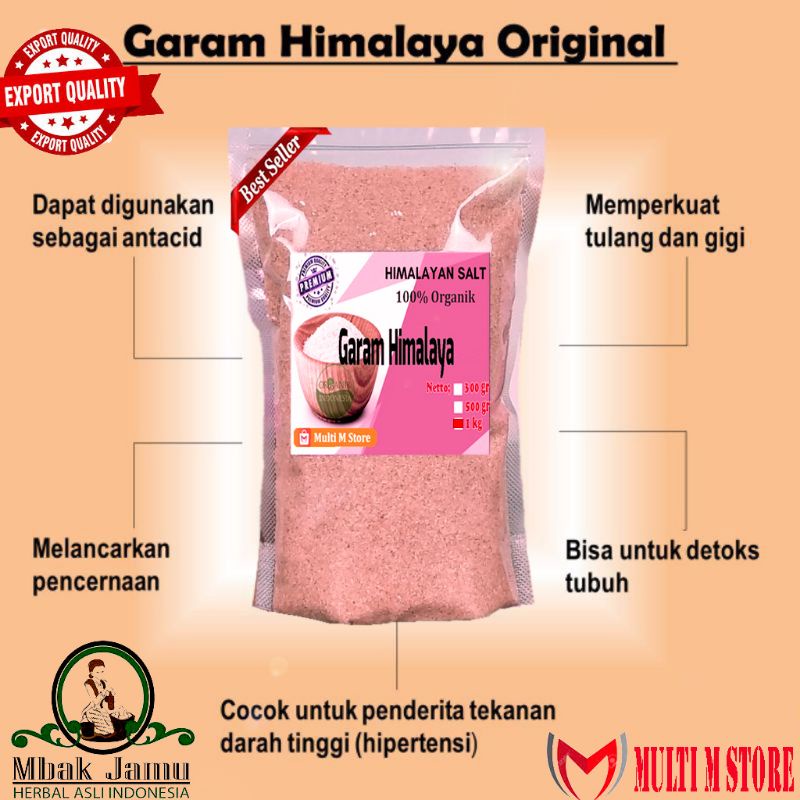 

1 Kg Garam Himalaya Kualitas Export | Natural Pink Salt Original