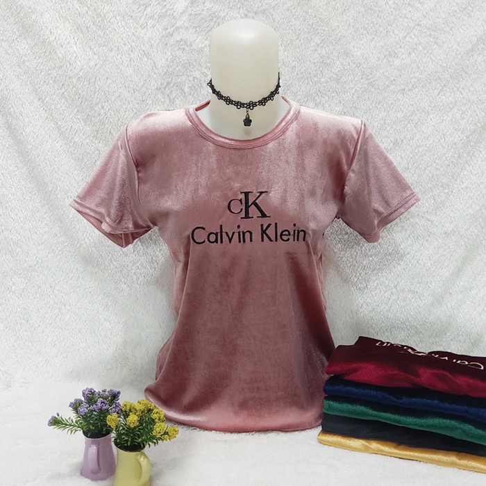 ✅ Ž¤Þ kaos / kaos  / 8007 / Kaos Wanita / velvet beludru / kaos polos / Leher oneck .