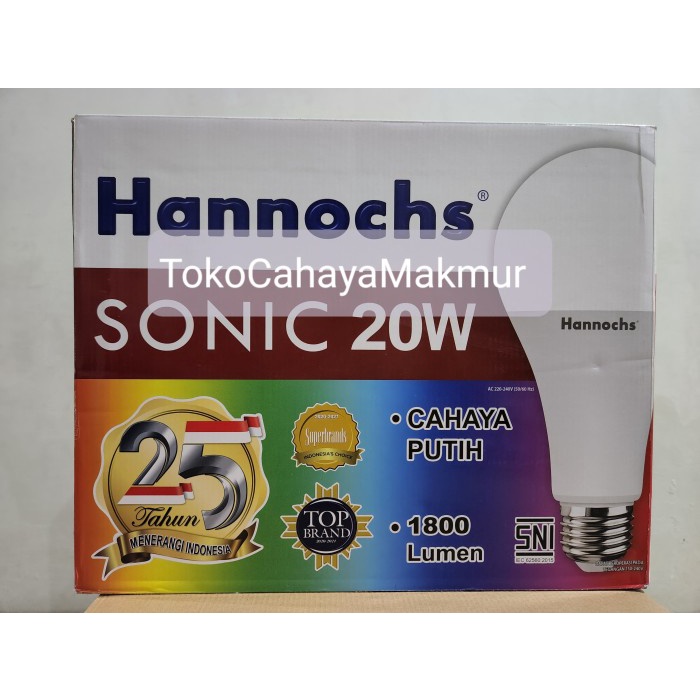 Lampu Bohlam LED Sonic 20w 20watt Hannochs Cahaya Putih 1 DUS 50Pcs