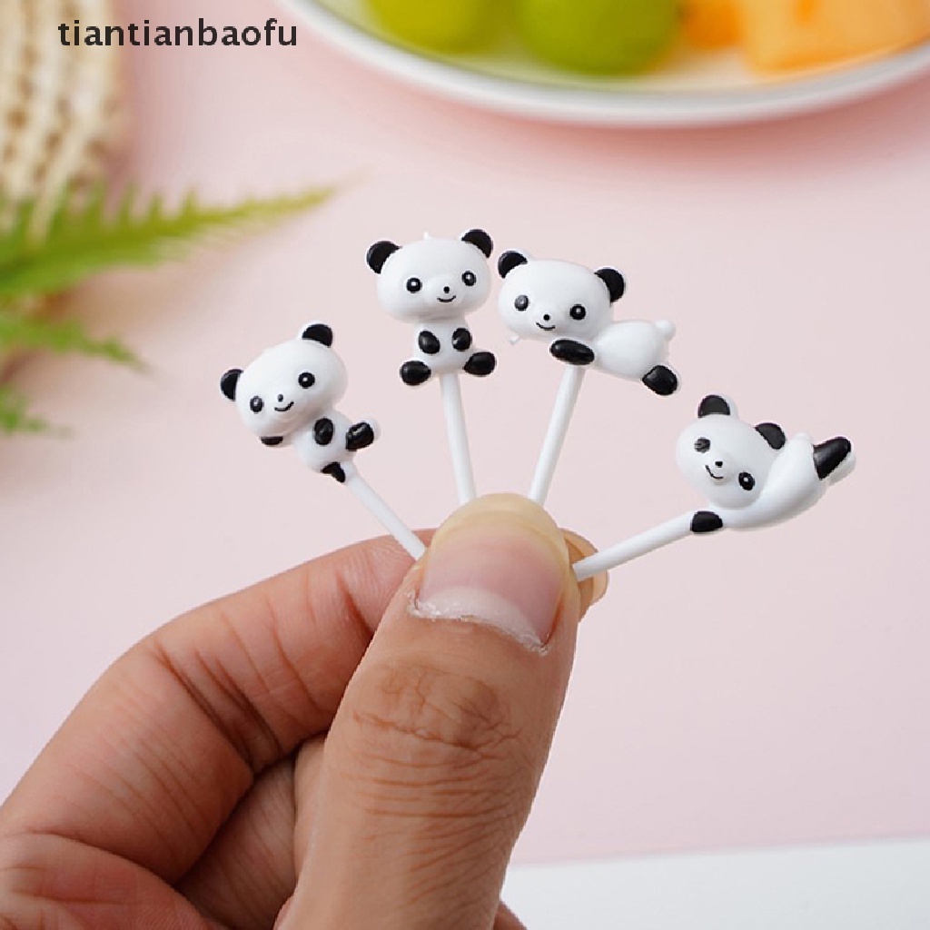 8pcs Garpu Buah Mini Desain Kartun Hewan Peternakan Untuk Anak Selection