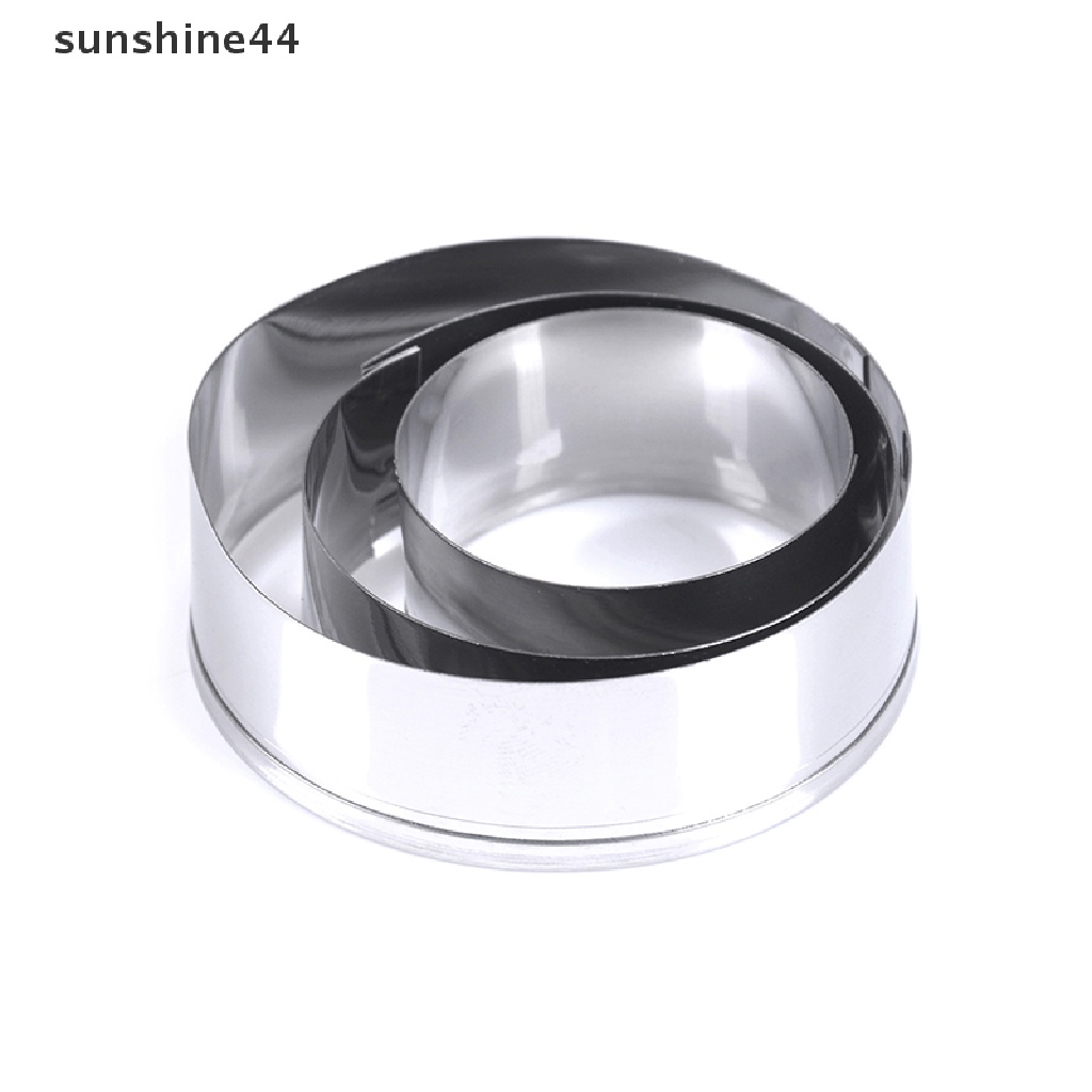 Sunshine 3pcs / set Cetakan Pemotong Biskuit / Kue Bentuk Bulat Bahan stainless steel