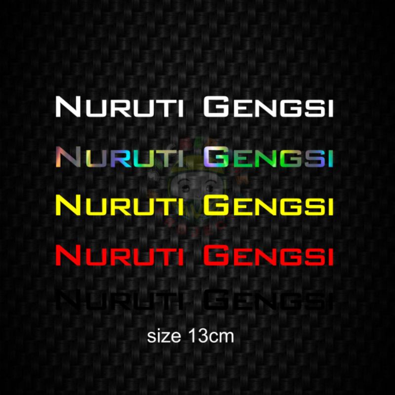 Stiker nuruti gengsi cuting stiker 1pcs