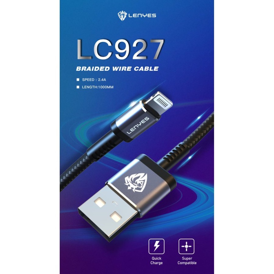 Kabel Data LENYES 2.4A LC-927 Micro TYPE C LIGHTNING USB Fast Charging - MICRO