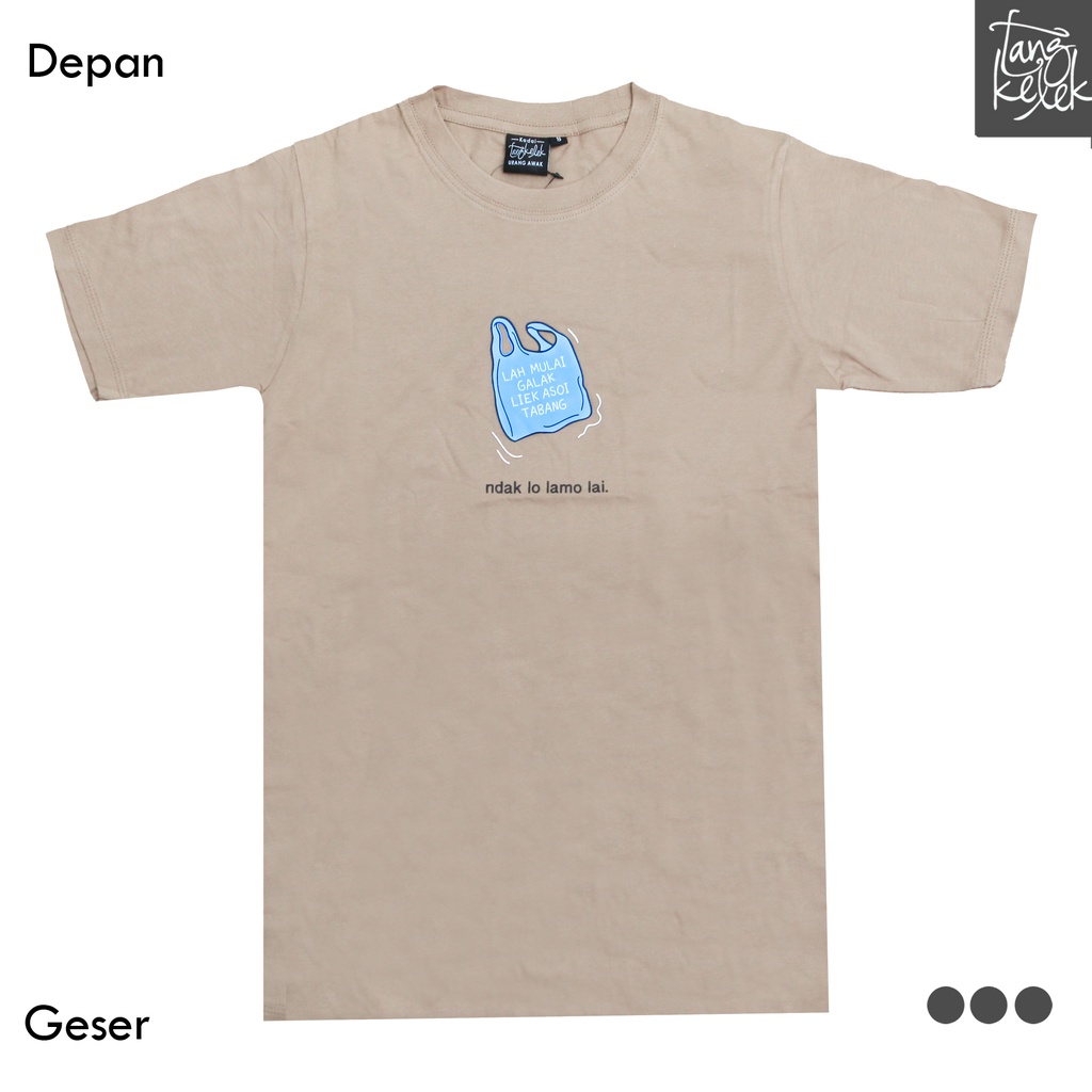 Tangkelek Baju Kaos Lah Mulai Galak Liek Asoi Tabang Warna Coklat Muda