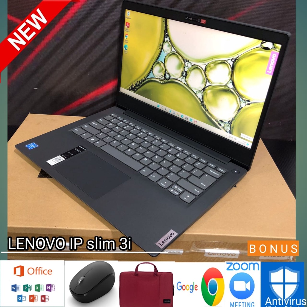 LENOVO IDEAPAD SLIM 3i 14 N4020 4GB 256SSD Windows 11 layar  14&quot;inch  garansi  2 Tahun