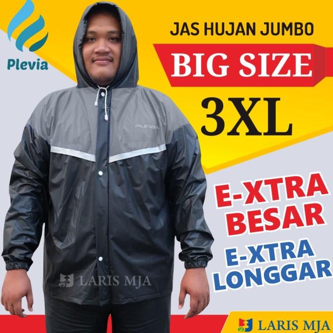 [BISA COD] Jas Hujan Pria Jumbo Tebal Big Size 3XL ukuran XXXL Mantel Ujan Besar