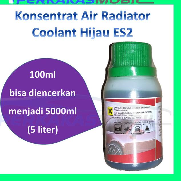 ES2 Konsentrat Biang Air Radiator Coolant Antifreeze Hijau Mobil Motor