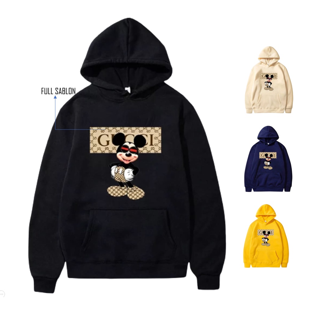 sasuke.id / Hoodie Jumper Mickey Mouse Pink ReadySize M-XXL Unisex Pria dan Wanita Terbaru