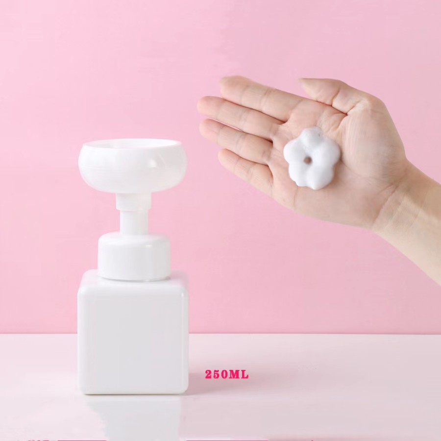 BOTOL SABUN BENTUK BUSA BUNGA 250ML / FLOWER STAMP HAND SOAP / SABUN BUSA TAPAK KUCING