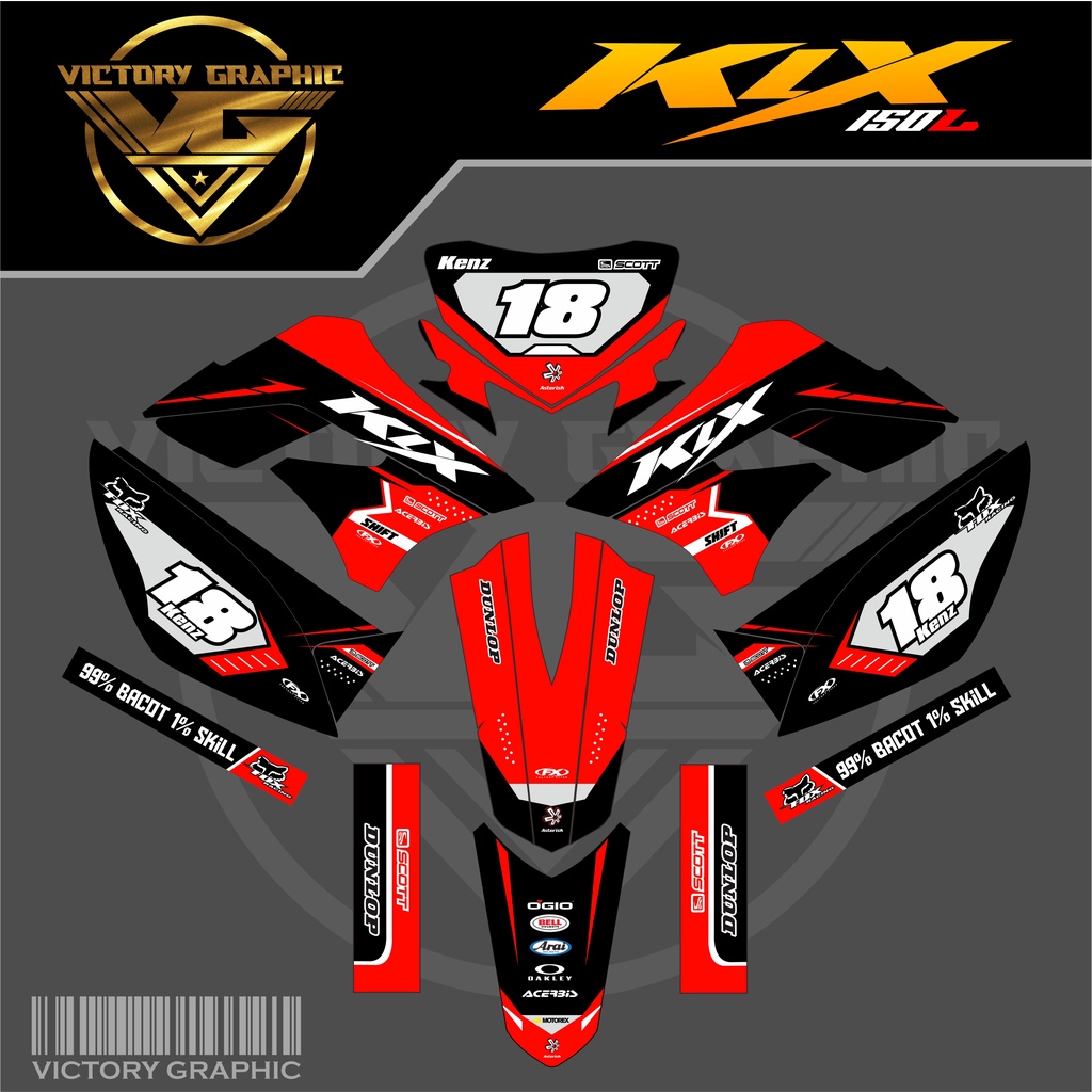 Decal Klx 150 S Decal Klx old Stiker Klx 150 l Decal Klx Lama Decal Dtracker Lama