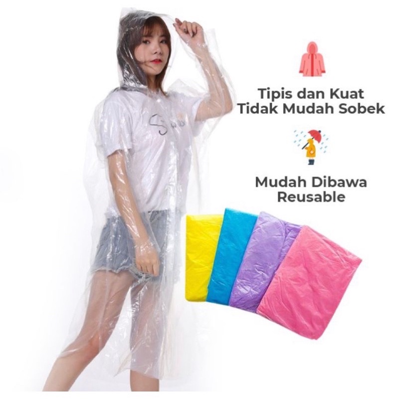 {Bisa kirim instant COD Medan Termurah}JAS HUJAN DIPAKAI SEKALI Murah Praktis Mantol Mantel Plastik Tipis Untuk Hujan Darurat