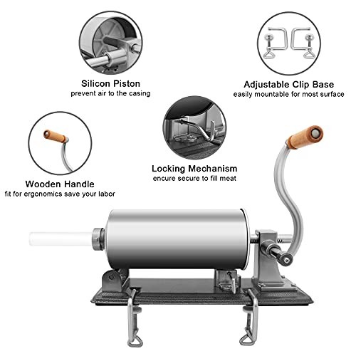 Sostel Sausage Stuffer 7Lbs Stainless Steel Homemade Manual