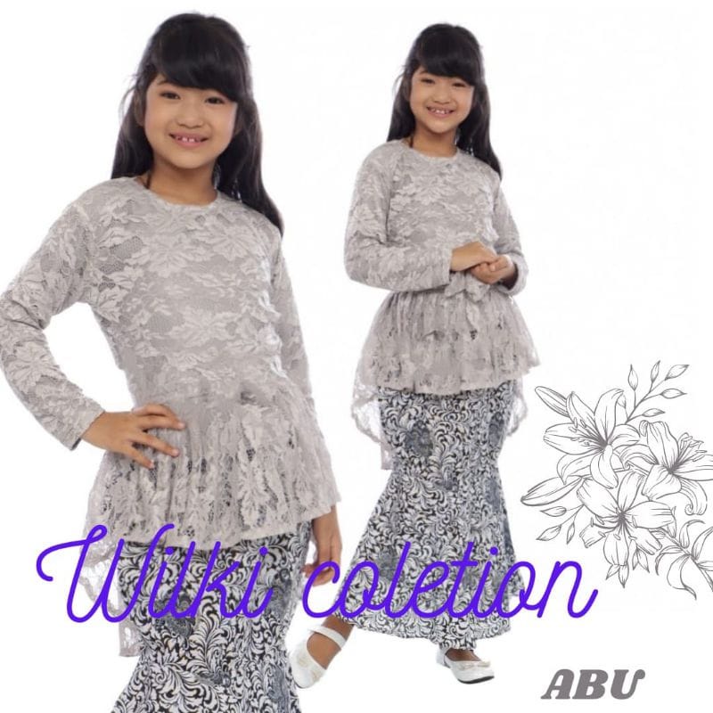 PROMO TERMURAH SETELAN KEBAYA ANAK / BAJU KEBAYA PESTA ANAK /KEBAYA ANAK PEREMPUAN MODERN / KEBAYA A