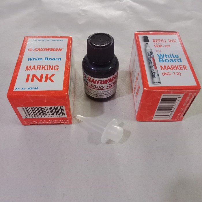 

murah TINTA REFILL SPIDOL SNOWMAN WHITE BOARD / PERMANENT MARKING INK - PERMANENT