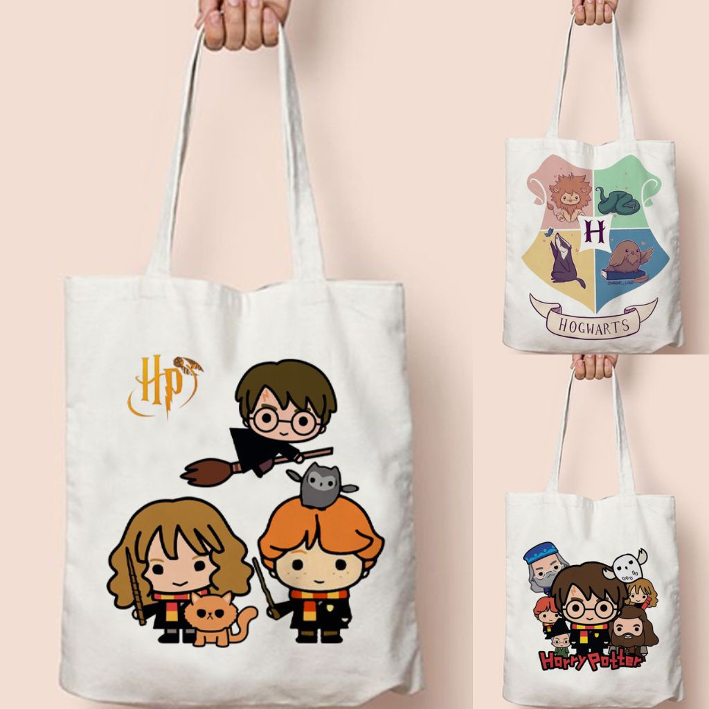 Totebag Tote Bag Harry Potter Goodiebag Anak Motif Lucu Goodie Bag Souvenir Ulang Tahun