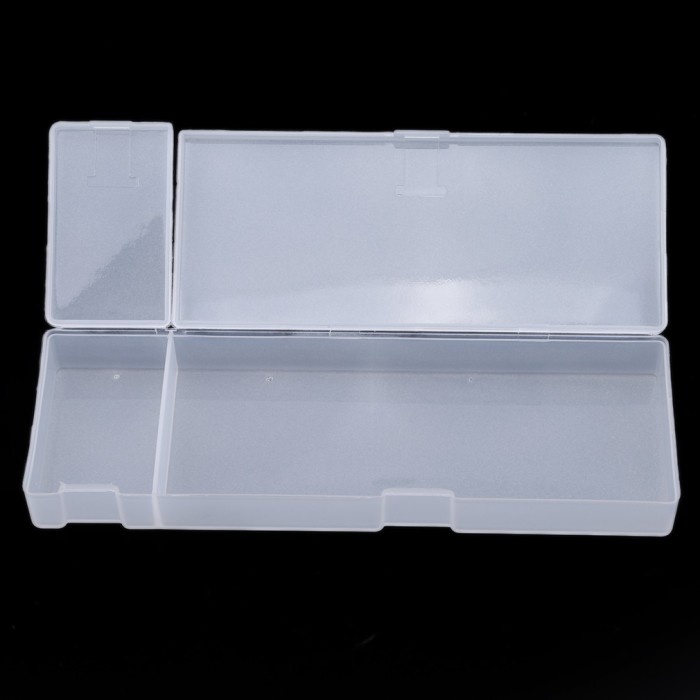 

Stationery Kotak Pensil Student Transparent Plastic Pencil Case Pen Box