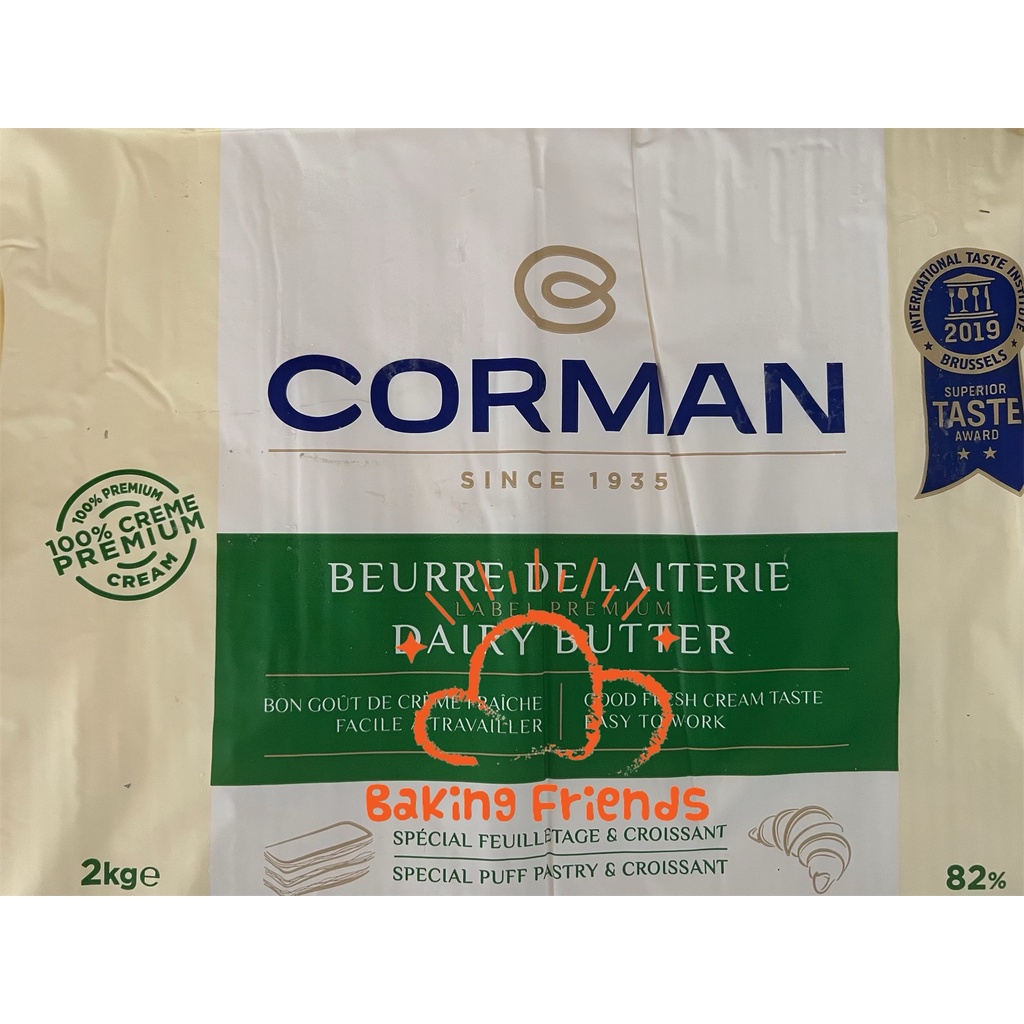 

CORMAN DAIRY BUTTER SHEET 2KG - 82% SPECIALPUFF PASTRY & CROISSANT 2 KG