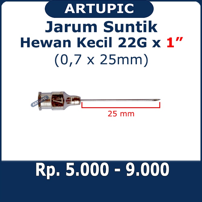 Jarum Suntik Vaksin Unggas Ayam 22G x 1 Inch Socorex 0.7 x 25 mm Ayam Puyuh Kelinci Bebek Ikan Unggas Veterinary Hypodermic Needles