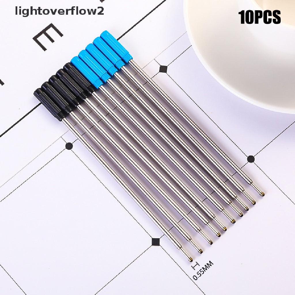 (lightoverflow2) 10pcs / lot Refill Bolpen Metal Dapat Diputar (ID)