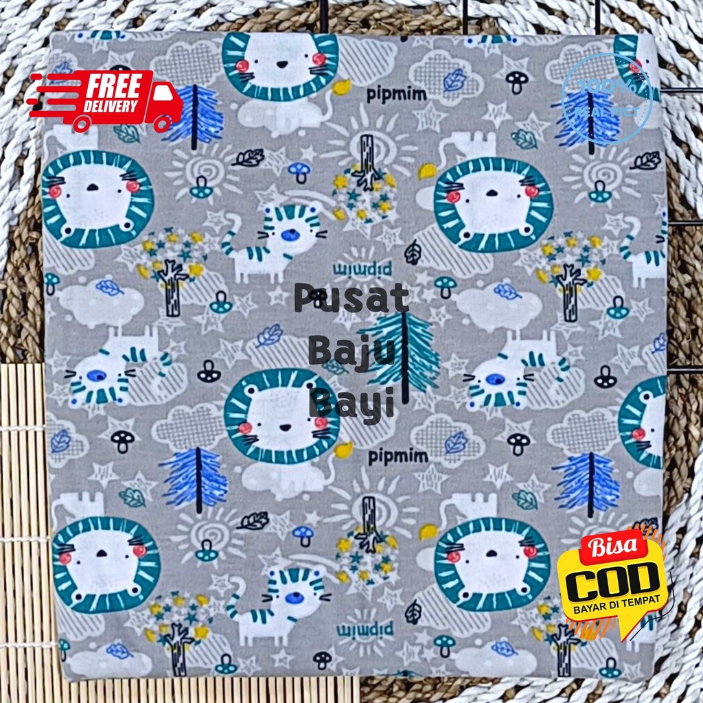 3 pcs Bedong Bayi Motif Premium Bisa Boy and Girl merk Pip Mim SNI - Printing