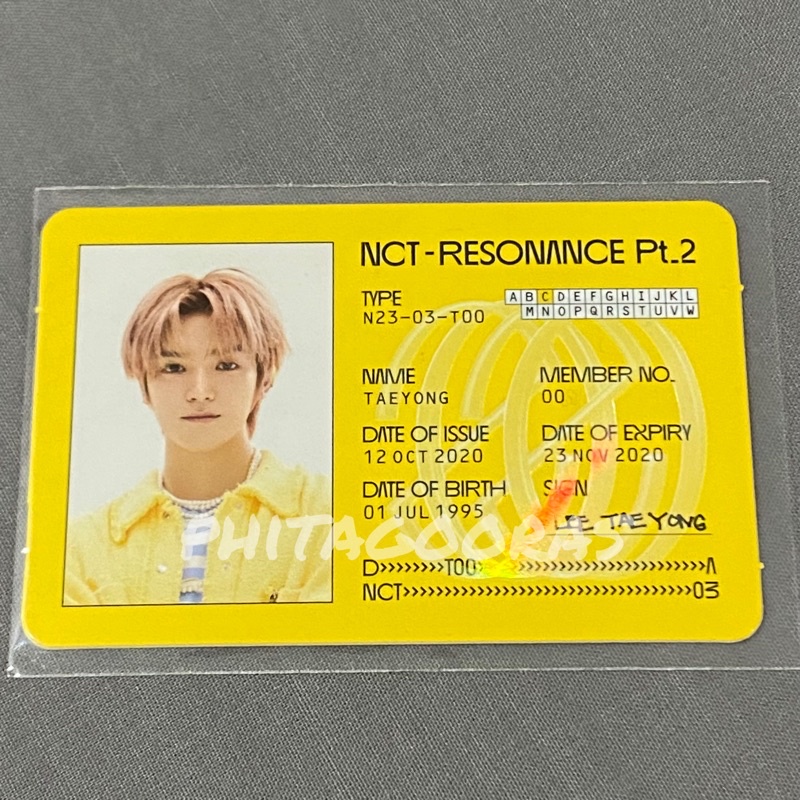 [READY] ID CARD TAEYONG RESONANCE NCT 127
