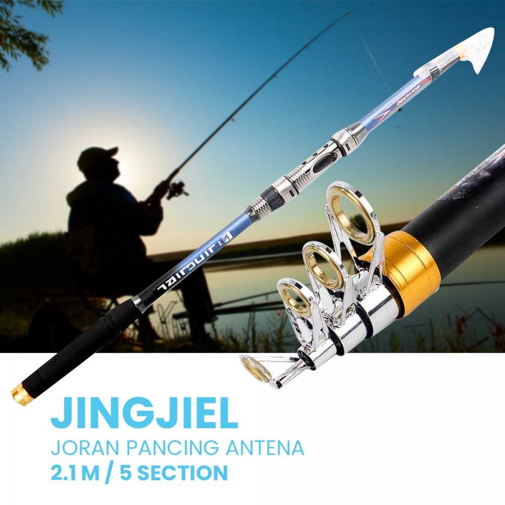 JINGJIEL Joran Pancing Antena Telescopic Fishing Rod