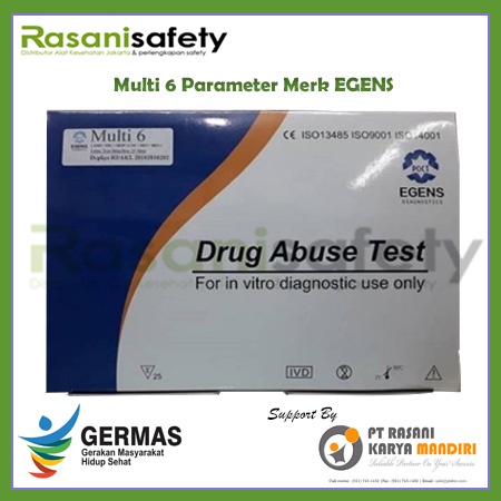Alat Tes Drug EGENS Multi Drugs 6 Parameter Rapid Test Narkoba Isi 25 Strip