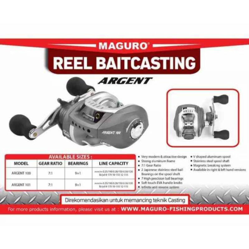 REEL BC MAGURO ARGENT 101