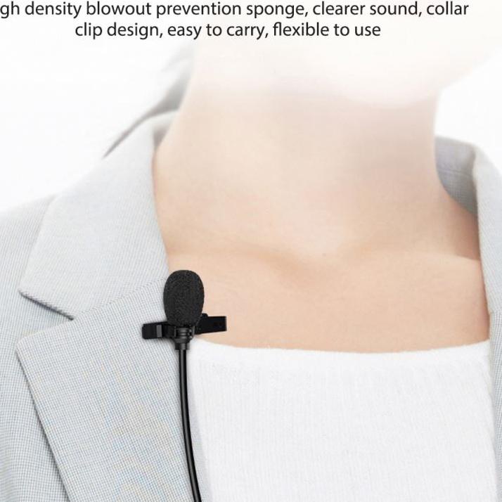 Terpercaya Microphone Mic Clip On Wireless Mic UHF ULtra High Frequency clip on wireless Smartphone 