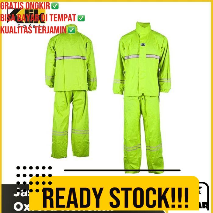 Jas Hujan Safety Rain Wear Cougar Oxford Jaket Celana Reflektif Ori