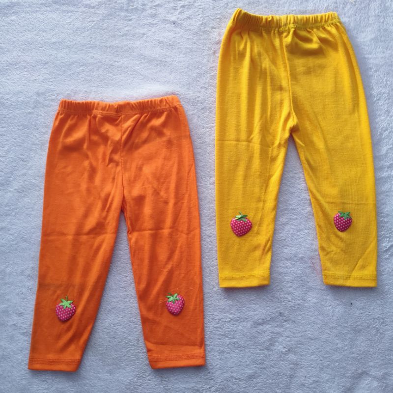 Celana Legging Anak Stroberry 1 2 Tahun Anak Cewek Perempuan Anak Perempuan Cewek Fatonahshop