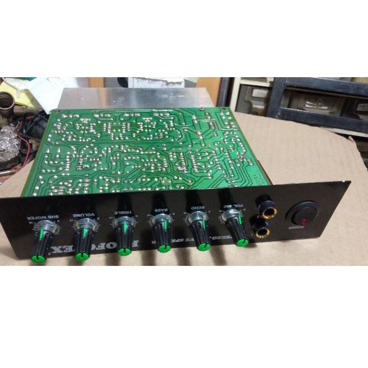 rangkaian kit modul power amplifier speaker aktif stereo plus echo plus sub woofer profotex {KTA.18O