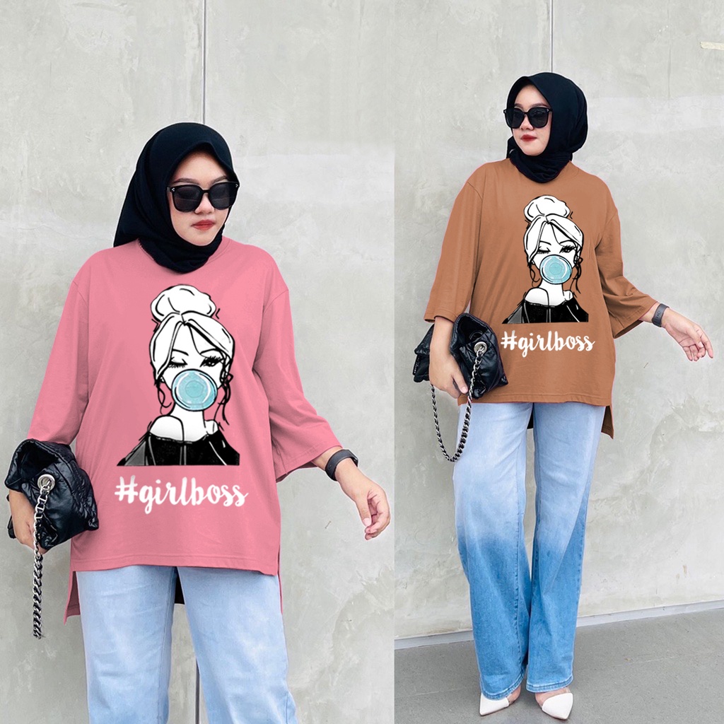 GR ATASAN BASIC OVERSIZE KOREAN TOP KAOS JUMBO LD 135 TUNIK BABYTERRY PREMIUM SR372