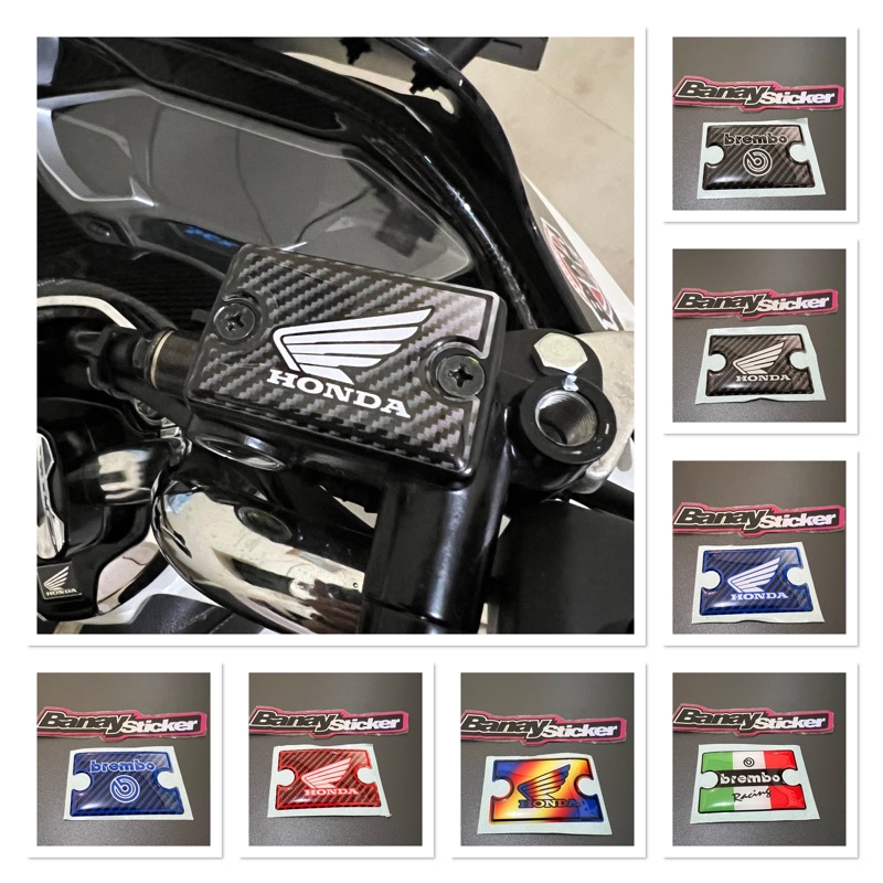 STICKER STIKER EMBLEM TUTUP MINYAK MASTER REM HONDA PCX R15 TIMBUL 3D