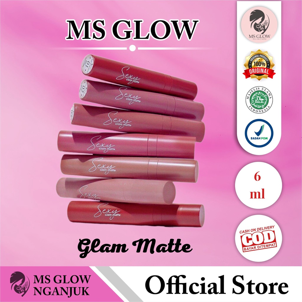 [BPOM] SEXY GLAM MATTE MS GLOW ORIGINAL / GLAMMATTE / LIPMATTE / LIPSTIK MS GLOW