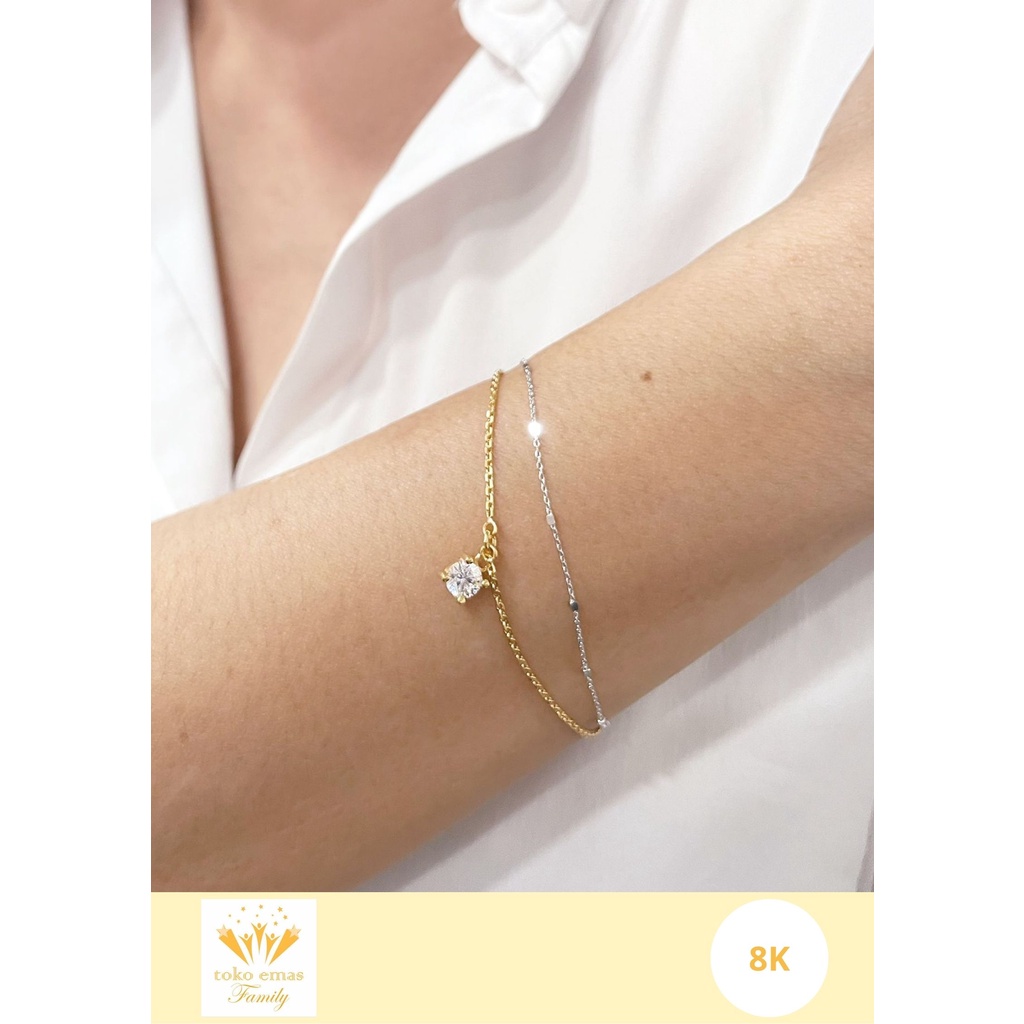 Gelang Emas Kadar 375 (8K) 420 (9K) Variasi Double layer Berat 1 - 5 Gram an