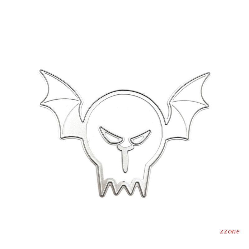 Cetakan Stensil Cutting Dies Motif Kelelawar Halloween Bahan Metal Untuk Scrapbook / Craft DIY / Kartu