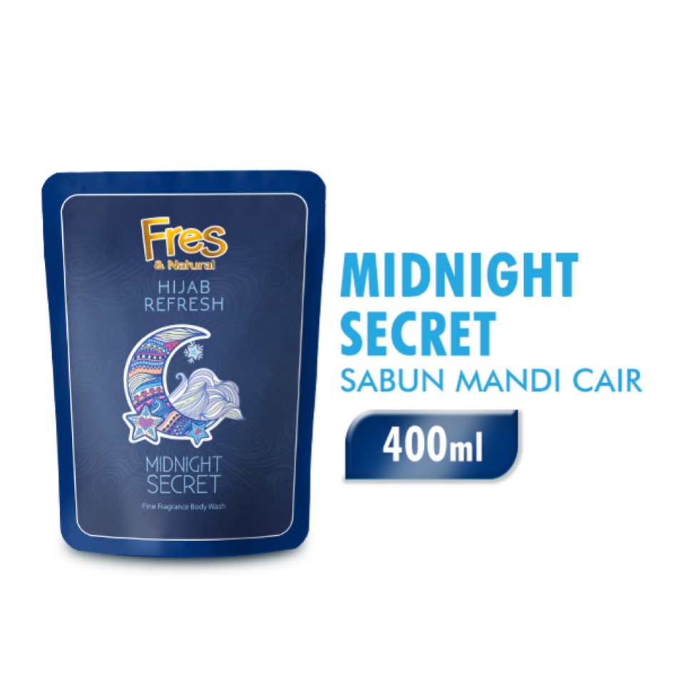 Fres & Natural Sabun Mandi Cair Dark Blue Pouch 400 ml - Gambar 2
