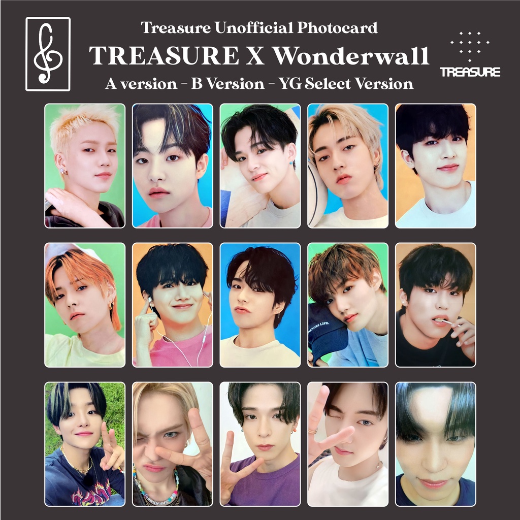 [REPLIKA TREASURE] PHOTOCARD TREASURE X WONDERWALL UNOFFICIAL