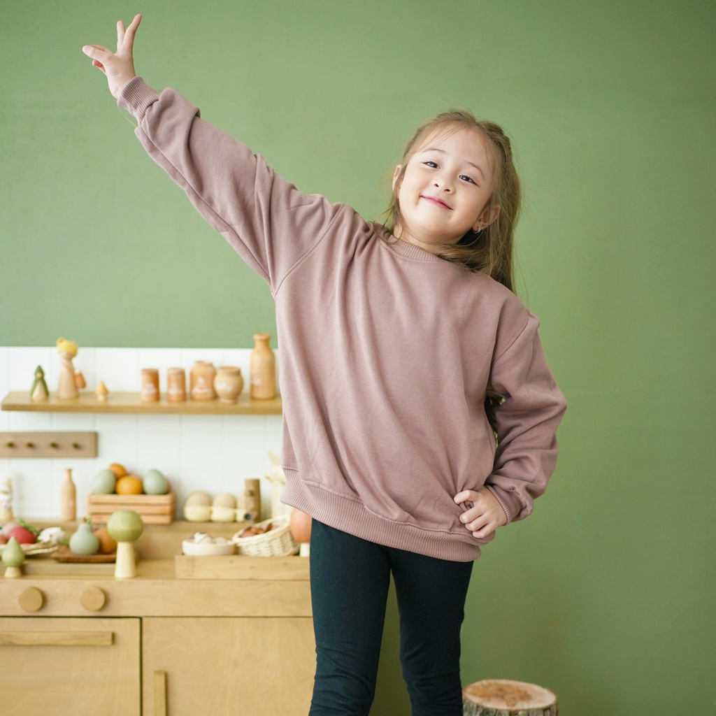 HOODIE GOODIE Kids Sweater Mocca